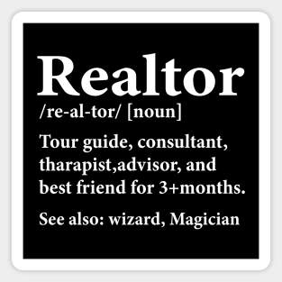 Funny Realtor Definition - Realtor Life Real Estate Agent Magnet